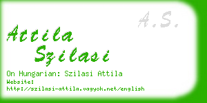 attila szilasi business card